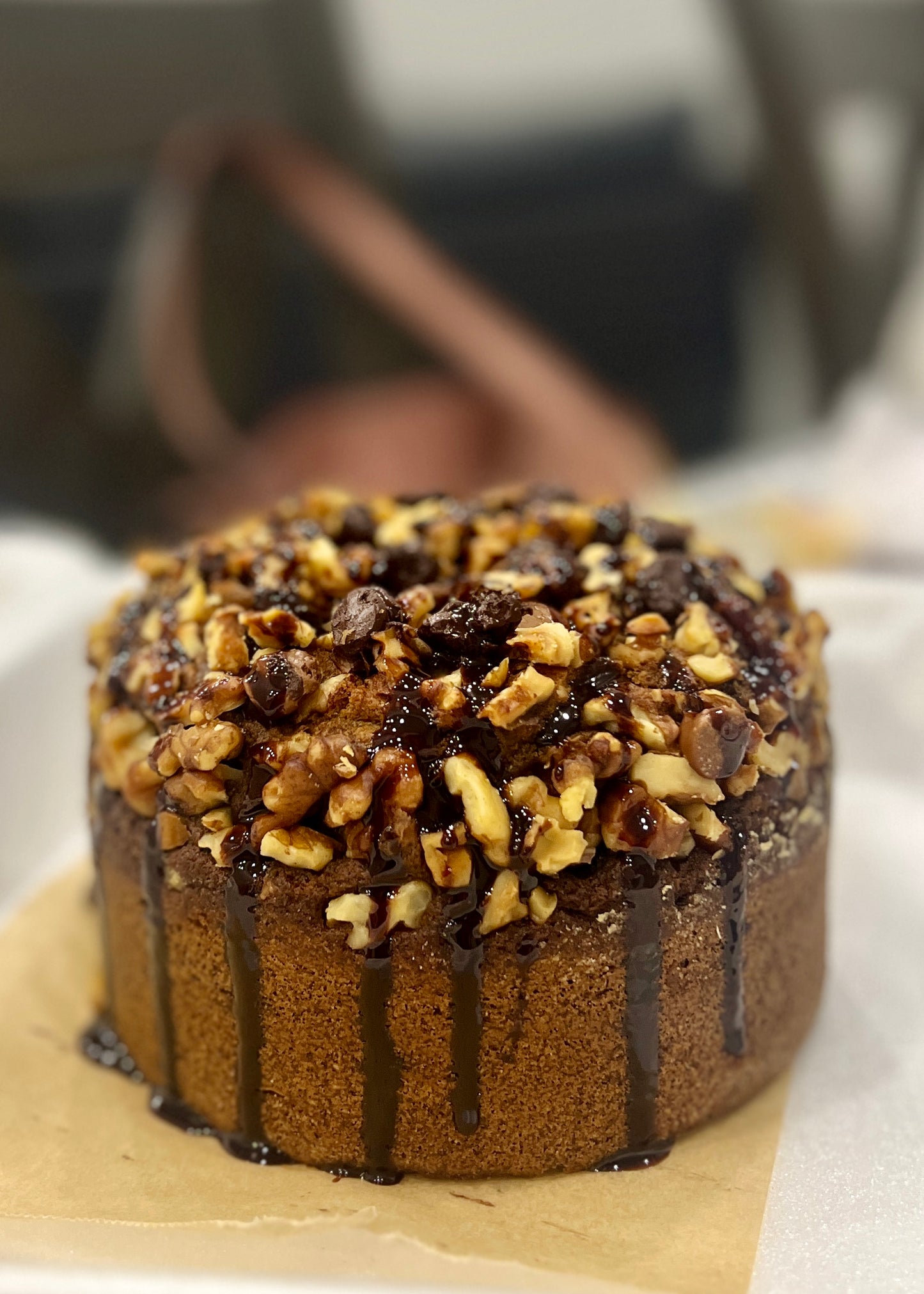 Eggless Date and Walnut cake made from scratch — egg-free custom cake delivery Mississauga