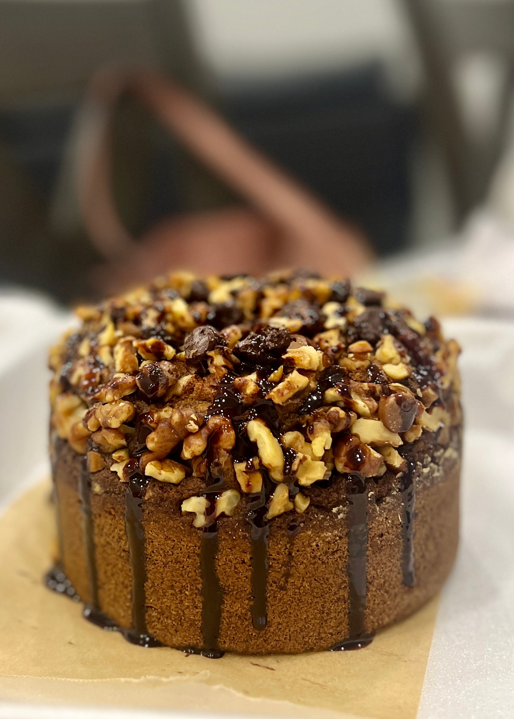 Eggless Date and Walnut cake made from scratch — egg-free custom cake delivery Mississauga